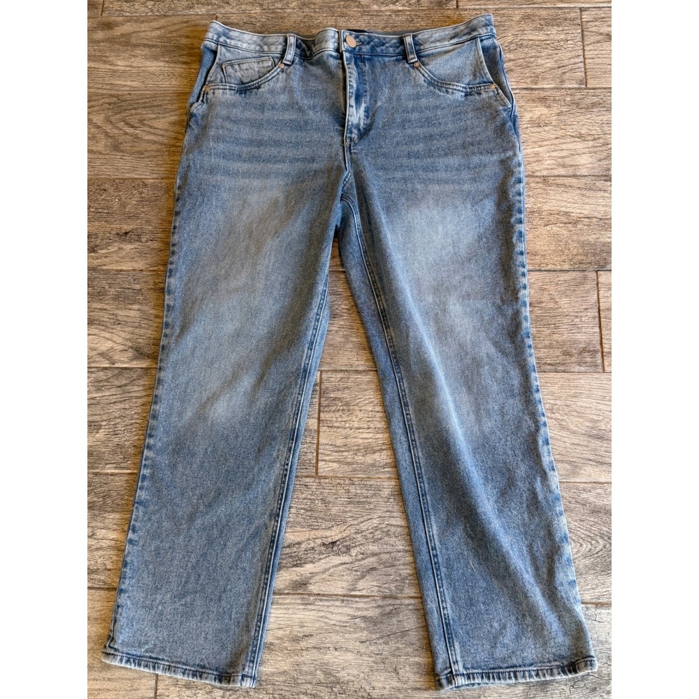Democracy Ab solution Straight Leg Jeans 16 Stretch Denim Womens Pull On Pants